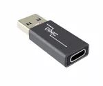 Adapter, vtič USB A v vtičnico USB C, aluminijast, vesoljsko siv